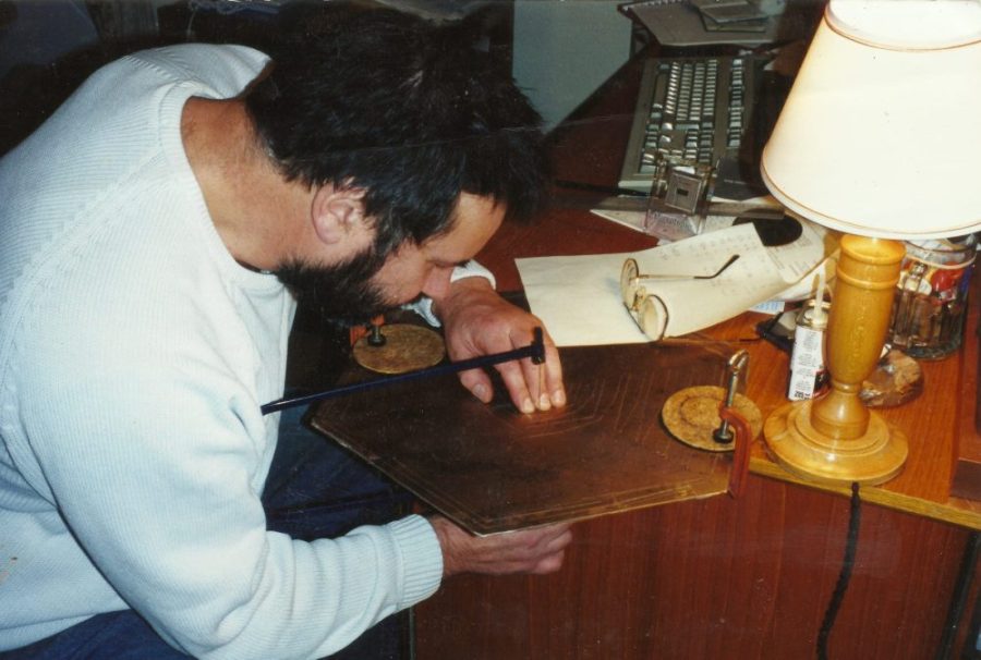 Paul Fine cutting metal by hand