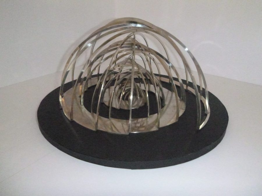 Dome geometric spiral on black base