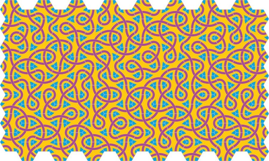 pattern created using hex tiles