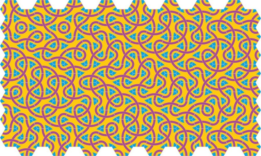 pattern created using hex tiles
