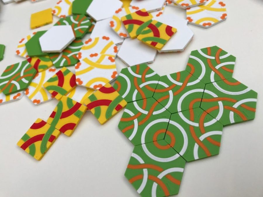 3D printed hexagonal and square tiles