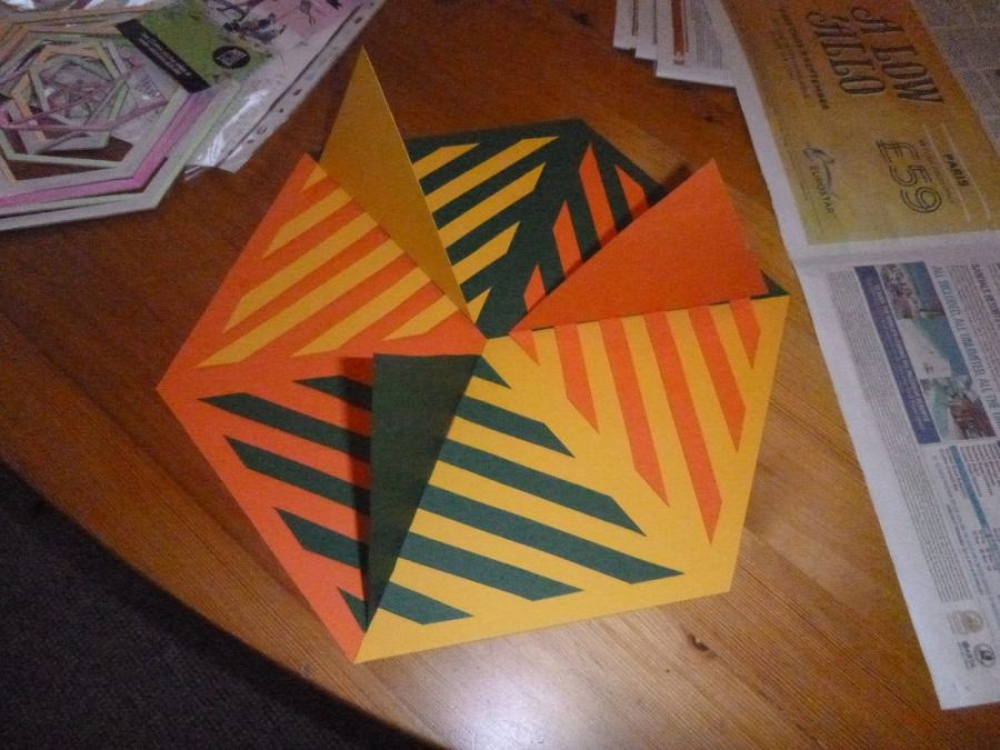 hex paper sculpture in 3D